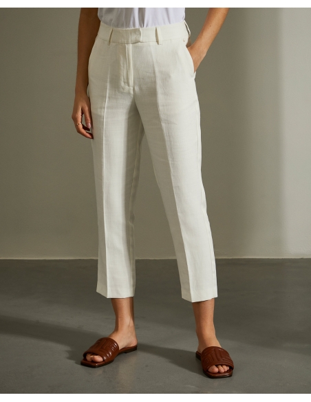 Pantalón Lino Blanco