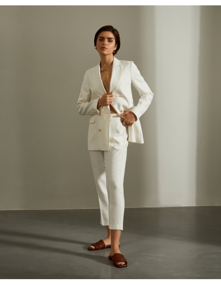 Pantalón Lino Blanco