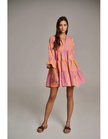 VESTIDO ELLA PINK/ORANGE