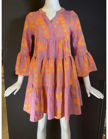VESTIDO ELLA PINK/ORANGE