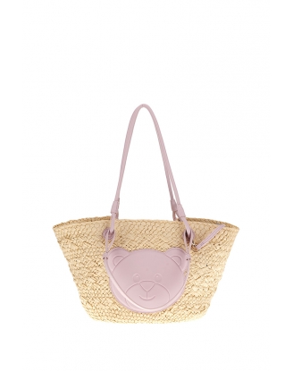 Bolso Palm Teddy Basket Pink
