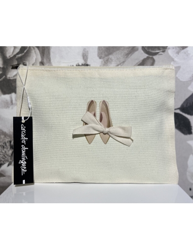 Bolso Clutch Lona Natural