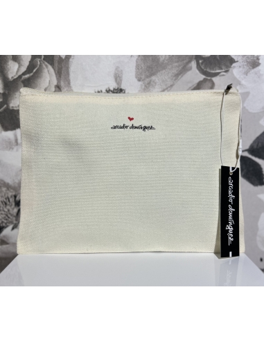 Bolso Clutch Lona Natural