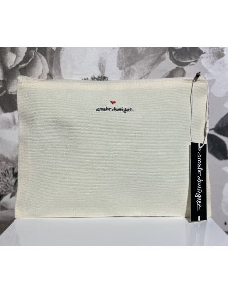 Bolso Clutch Lona Natural