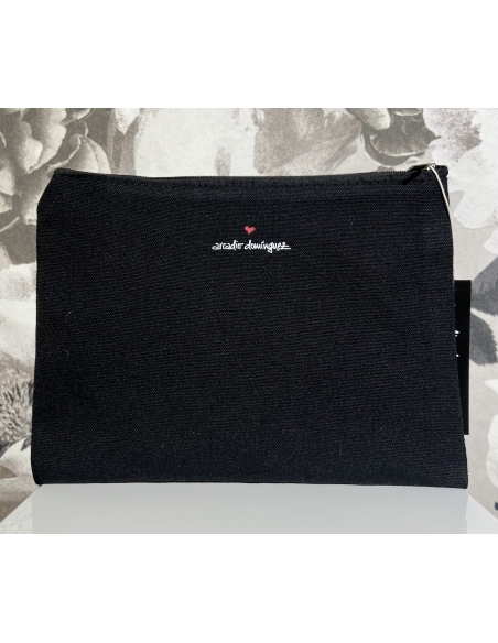 Bolso Clutch Lona Negro