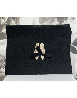 Bolso Clutch Lona Negro