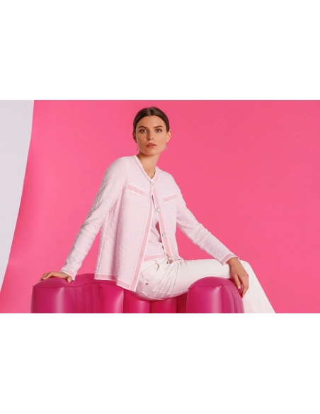 CARDIGAN DE PUNTO VIVOS LISTADOS