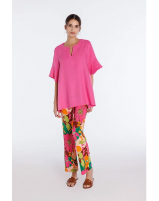 BLUSON MANGA CORTA LINO