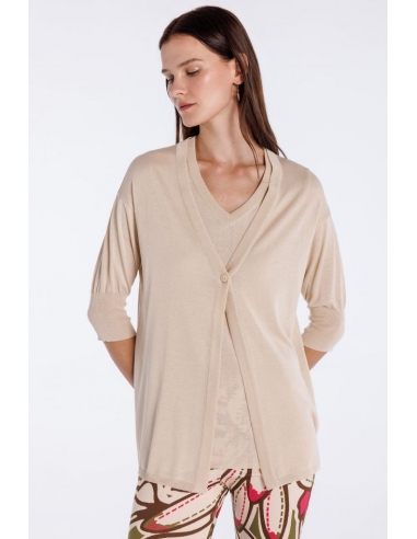 CARDIGAN LARGO MANGA CORTA
