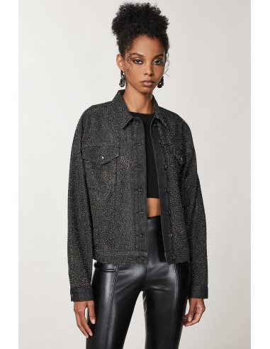 Chaqueta Denim Strass