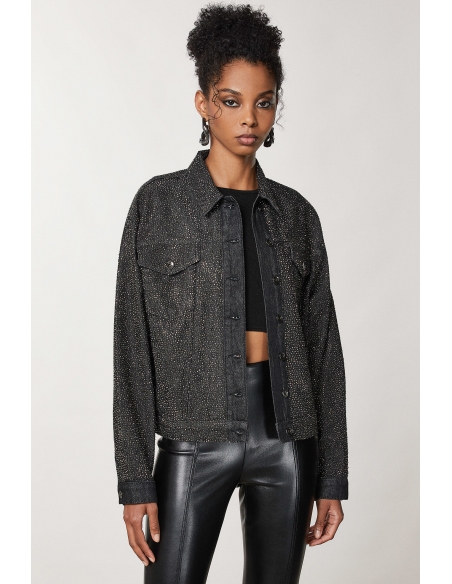 Chaqueta Denim Strass