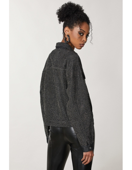 Chaqueta Denim Strass