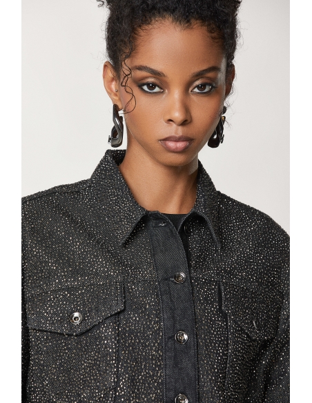 Chaqueta Denim Strass