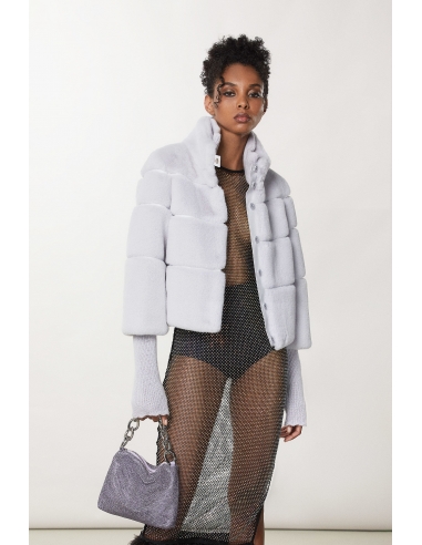 Bolso Maxichain Strass Lila