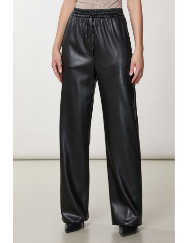 Pantalon palazzo efecto piel