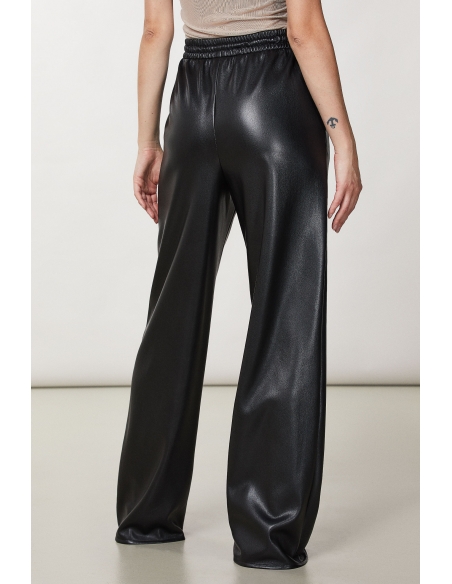 Pantalon palazzo efecto piel
