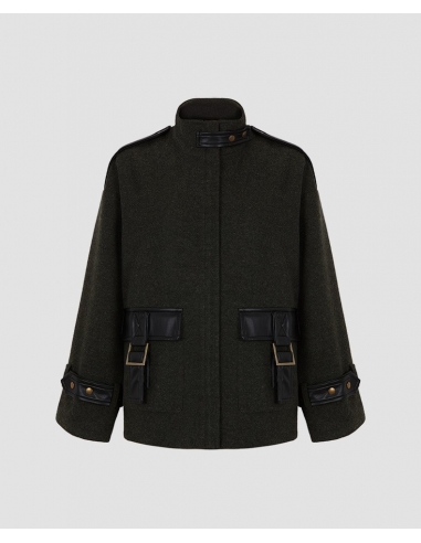 CHAQUETA MILITAR LANA VERDE