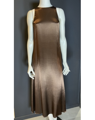 VESTIDO SATIN CHOCO