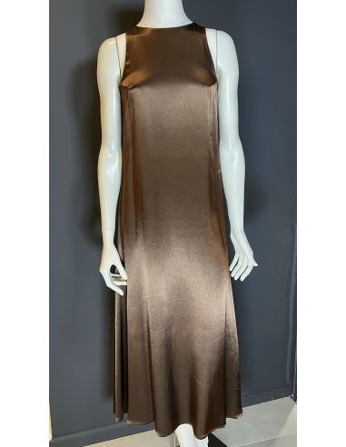 VESTIDO SATIN CHOCO