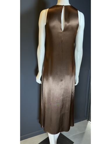 VESTIDO SATIN CHOCO