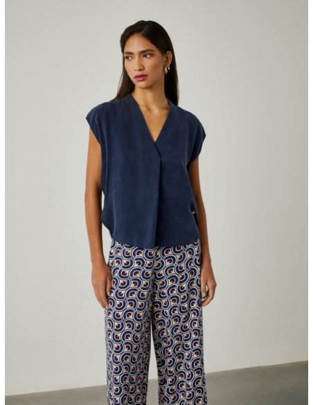 BLUSA DE CUPRO SIN MANGAS