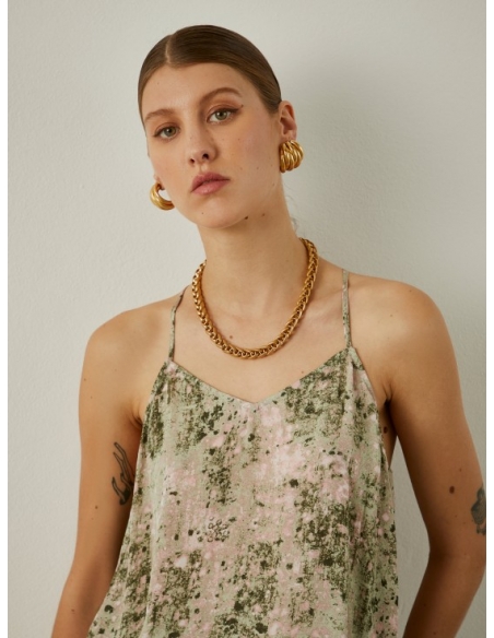 Top tirantes estampado