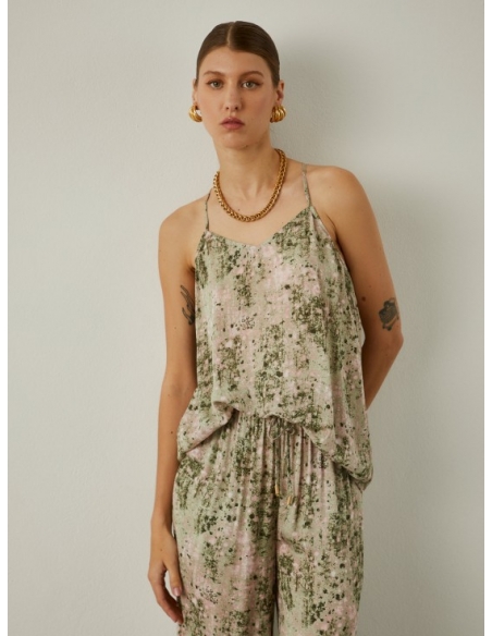 Top tirantes estampado