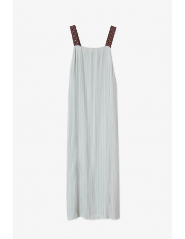 Vestido recto plisado