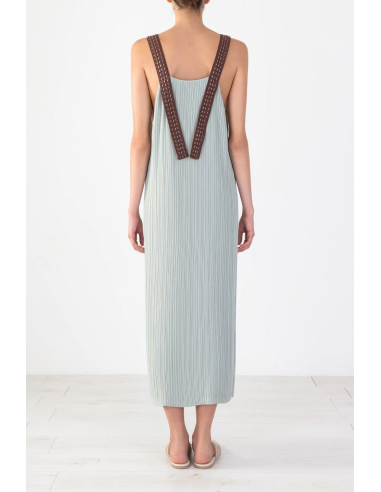 Vestido recto plisado