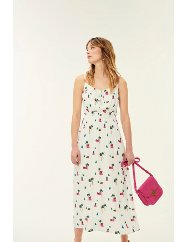 VESTIDO BLANCO ROMEA TROPICAL