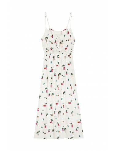 VESTIDO BLANCO ROMEA TROPICAL