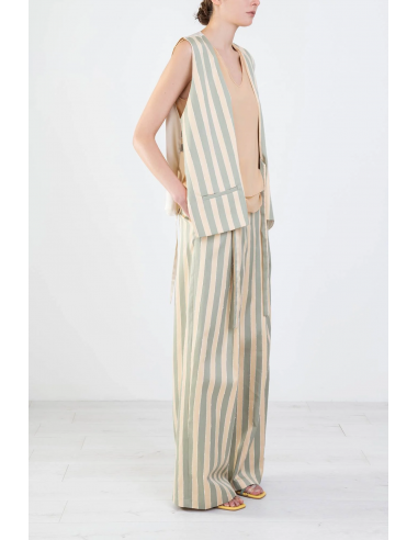 Chaleco seda stripes