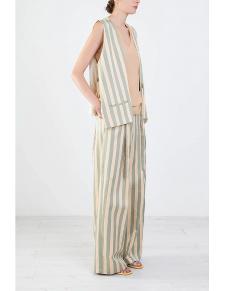 Chaleco seda stripes