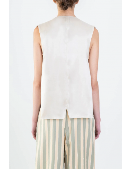 Chaleco seda stripes