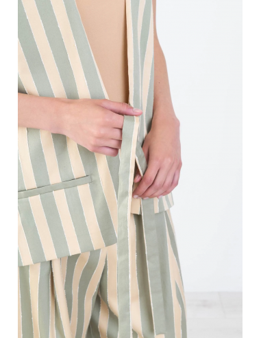 Chaleco seda stripes