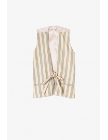 Chaleco seda stripes