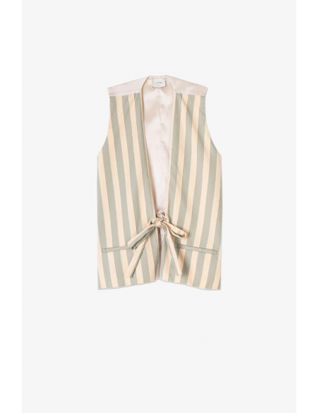 Chaleco seda stripes