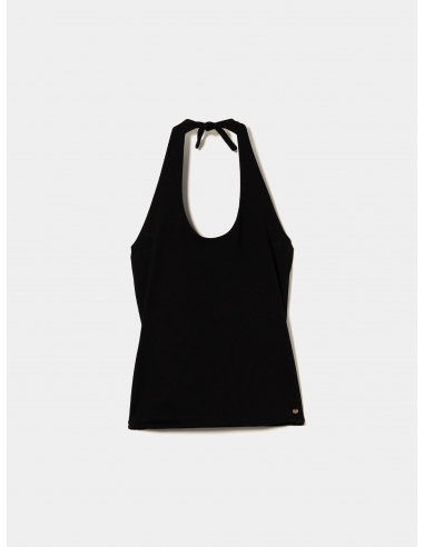 Top punto cuello halter