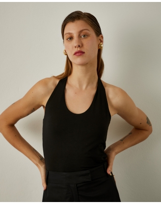 Top punto cuello halter