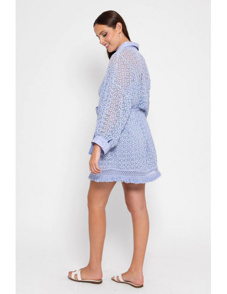 Vestido Florine crochet blue