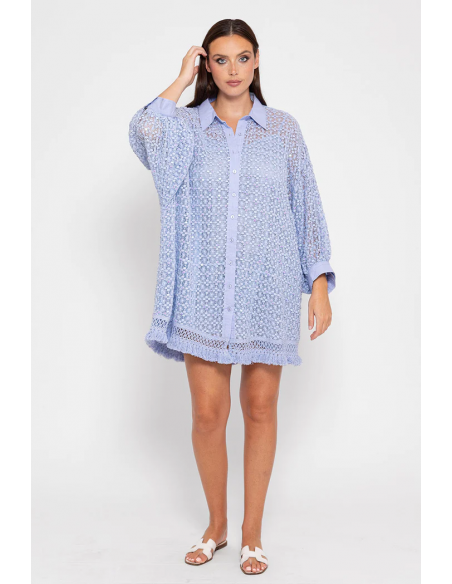 Vestido Florine crochet blue