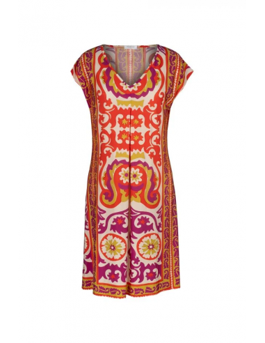 VESTIDO ESTAMPADO NARANJA