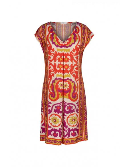 VESTIDO ESTAMPADO NARANJA