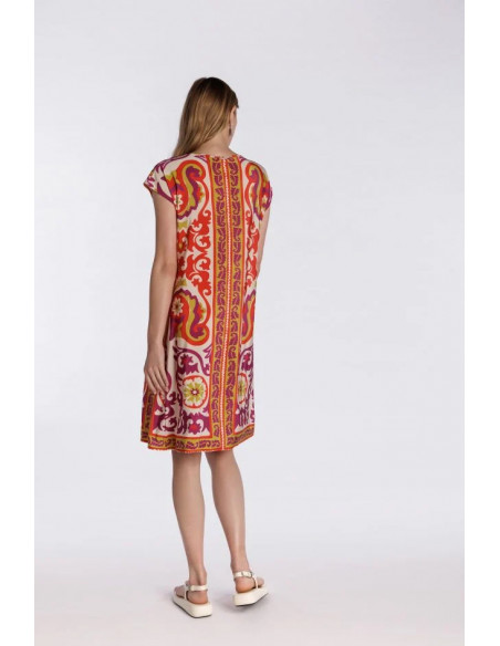 VESTIDO ESTAMPADO NARANJA