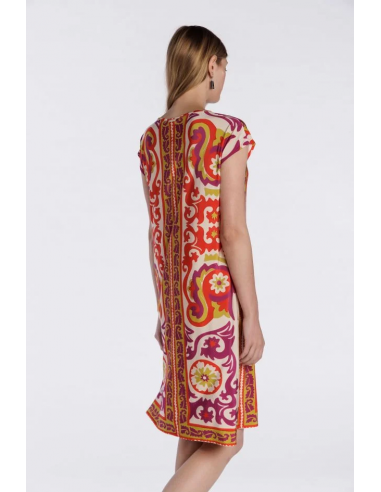 VESTIDO ESTAMPADO NARANJA