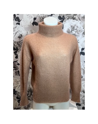 Sueter mezzo collo blush mohair