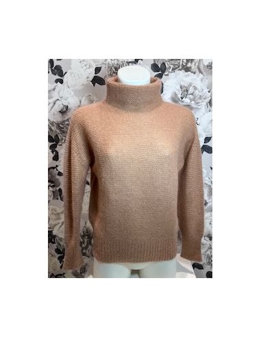 Sueter mezzo collo blush mohair