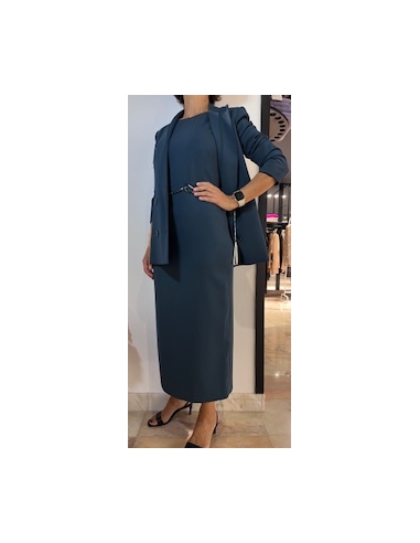 VESTIDO TUBO PETRÓLEO