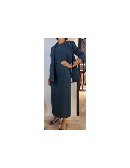 VESTIDO TUBO PETRÓLEO