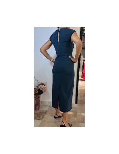 VESTIDO TUBO PETRÓLEO